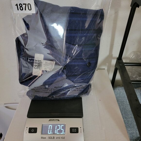 City Streets Mens Dress/Casual Shirt Sz L Button Down Long Sleeve Blue & Black - Picture 10 of 10